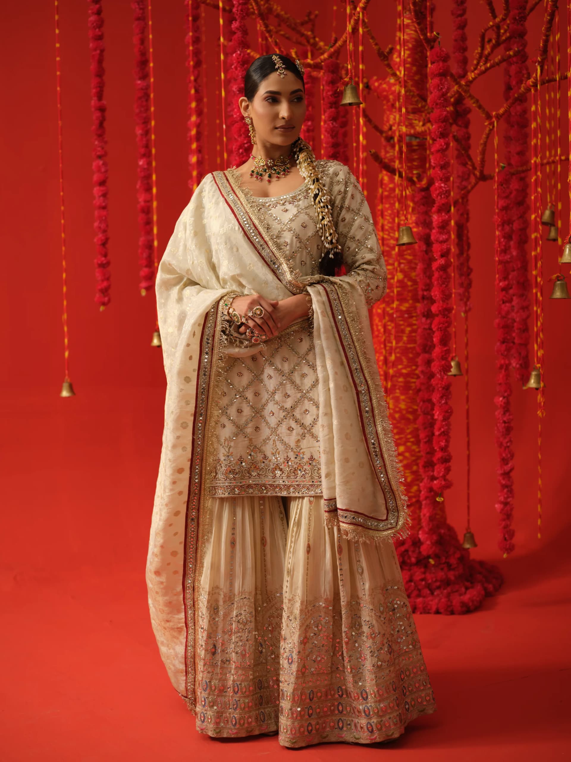 Champagne Mirror Lehenga